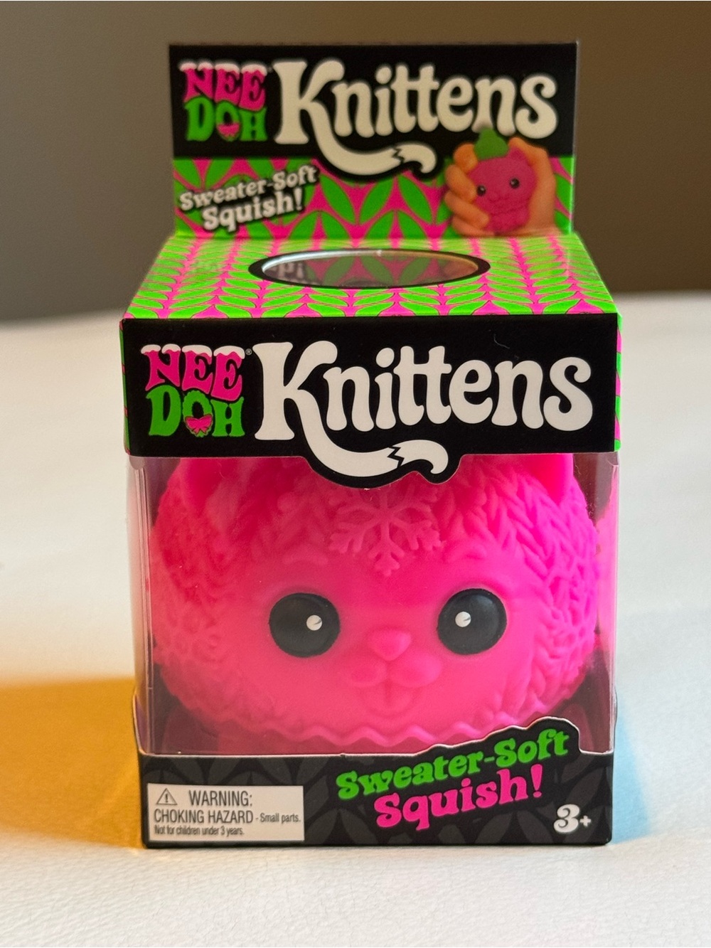 RARE NeeDoh Knittens Pink Authentic Christmas Squishy Squishmas 🐱 💖